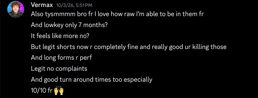 Vermax on Discord, 3 October 2026